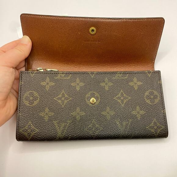 Louis Vuitton Long Sarah Large Monogram Canvas Wallet Vintage - Picture 9 of 16